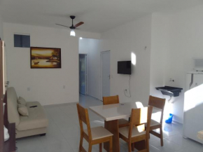 Apartamento Lua 3 - Quarto e Sala com Varanda e cozinha americana na praia do preá-Ce